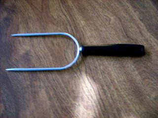 Vintage Roast Meat/poultry Bbq Carving Fork 2 Prong Stainless