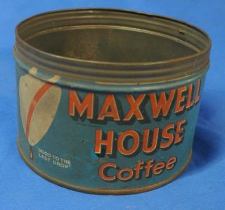Maxwell House Coffee Tin Old Vintage Can