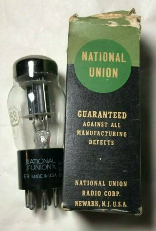 Vintage Nos National Union Type 53 Tube W/ Box -