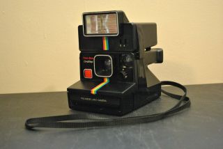Vintage Polaroid Land Camera Time - Zero Onestep Rainbow W/ Sx - 70 Flash Bar