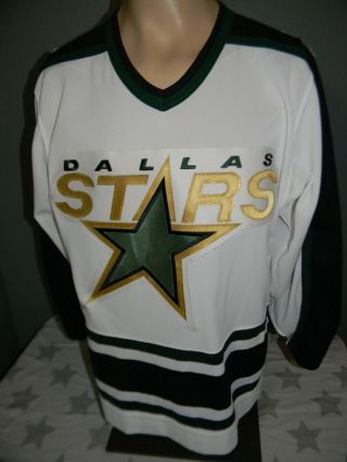 Vtg 90s Dallas Stars White Hockey Jersey Men 