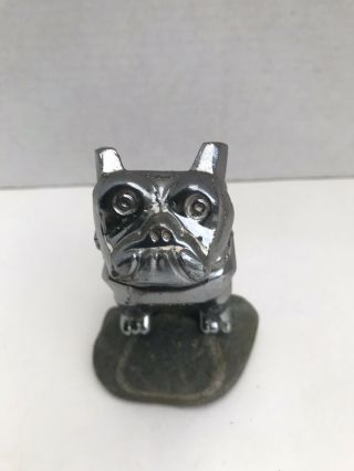 Vintage MACK Truck Bulldog Hood Ornament Dog Emblem Cast Metal Patent 87931 2