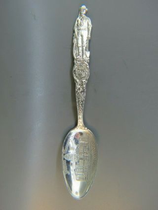 Denver Colorado Sterling Souvenir Spoon Miner on Handle 1890 ' s 2
