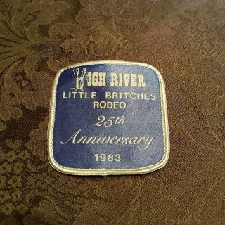 Vtg 80s High River Little Britches Rodeo 1983 Patch Applique Crest Logo Emblem
