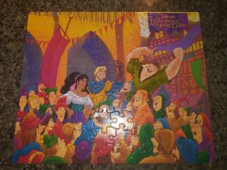Vintage Disney Hunchback Of Notre Dame 100 Piece 12.  5 " X 15 " Puzzle Complete