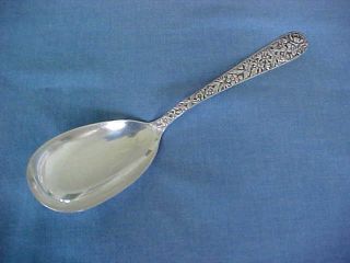 S.  Kirk & Son Sterling 1828 Repousse Large Solid Serving Spoon Baltimore Silver