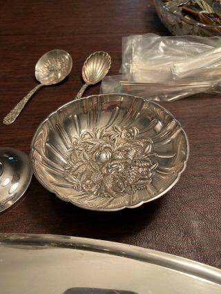 S Kirk & Son Sterling Silver Repoussé Nut/candy Bowl.  4 3/4” 430 Early 1900’s
