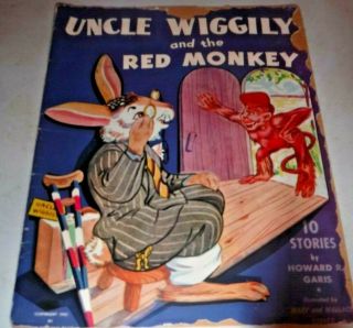 Vintage 1943 Uncle Wiggily And The Red Monkey Story Book
