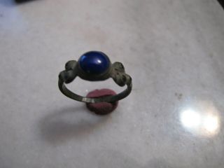 Antique Bronze Georgian Ring With Glass Stone