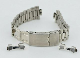 F736 18mm Vintage Watch Bracelet Stainless Steel With Clasp Extension Jdm 26.  4