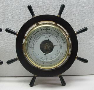 Schatz Royal Mariner Ships Bell Clock and Matching Barometer Germany 3