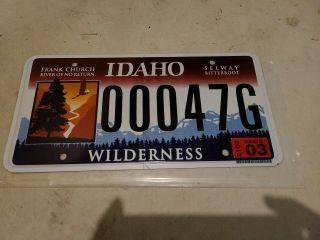 Idaho Wilderness License Plate Frank Church