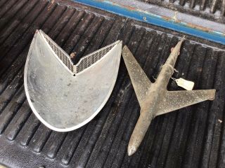 1956 Buick Hood Ornament Jet With Dish Piece Needs Rechromed Road Master 2