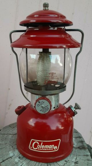Vintage Coleman 200a Lantern 12/64 Red Letter Globe December 1964