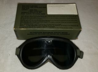 Vintage 1974 Stemaco Nsn 8465 - 01 - 004 - 2893 Sun Wind Dust Military Goggles