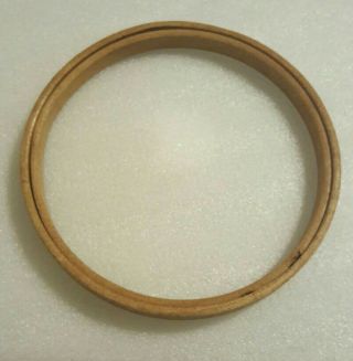 Vintage Wood Round Unbranded 5 1/4 " Embroidery Cross Stitch Hoop No Felt