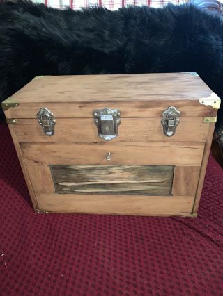 Vintage Antique 7 Drawer Machinist Wood Tool Box/chest Maple? Union