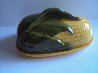 Vintage Shawnee Pottery Corn King Butter Dish 72 Usa