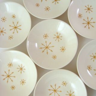 Vtg Star Glow Berry Bowls,  Set Of 10,  Royal China,  Mid - Century Modern Atomic