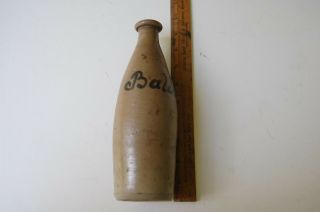 Antique Yellowware/Stoneware Bottle signed 