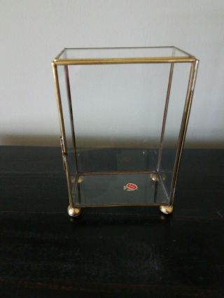 Vintage Brass And Glass Display Box Keepsake Box