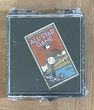 Vintage 2007 Mlb Baseball All Star Game Press Pin W/ Case - San Francisco Giants