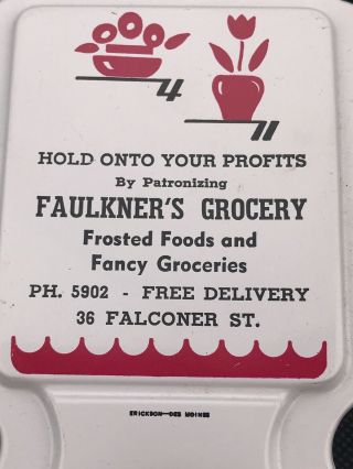 Vintage Advertising Erickson Wall Mounted Broom Holder Faulkner’s Grocery 3