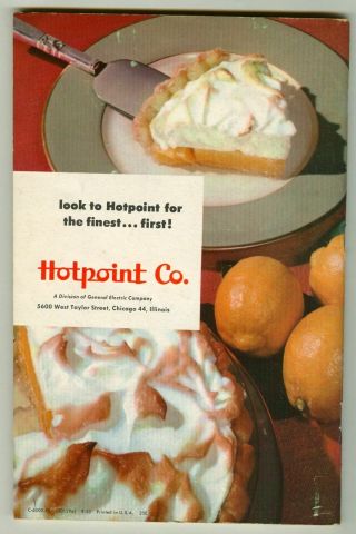 Vintage 1953 Let ' s Get Acquainted with Your HOTPOINT Electric Range Booklet 2
