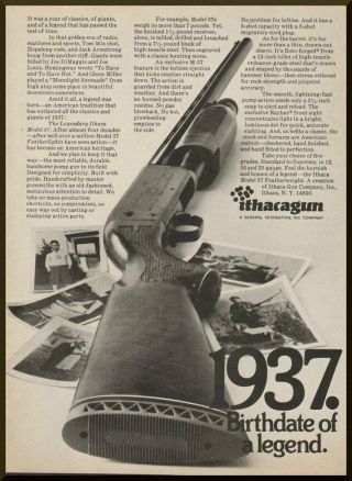 Vintage 1972 Gun World Ad For Ithacagun Shotgun By The Ithaca Gun Company Inc.