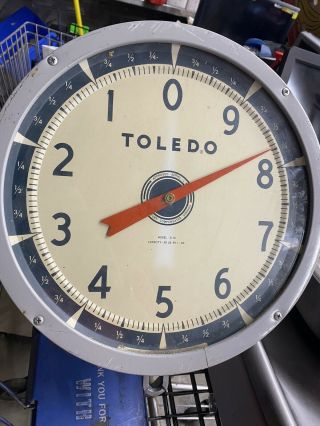 Vintage Toledo Scale Model 2110,  With Stainless Steel Basket Pan 30lb