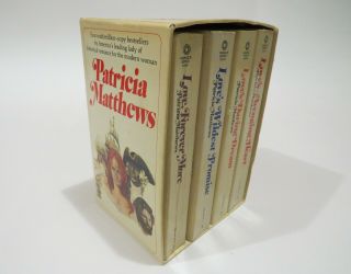 Vintage Patricia Matthews Historical Romance Novels 4 Book Set With Case 1977 - 78