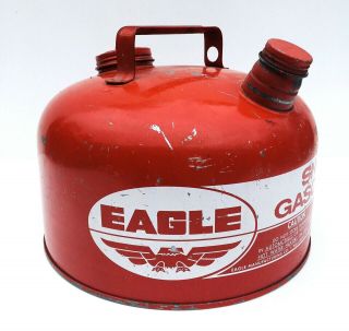 Eagle Gas Can 2.  5 Gallon Snozzle Metal Vented Model S Vintage