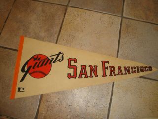 Vintage Baseball Felt Mlb Pennant Flag 29 1/4 Inch San Francisco Giants