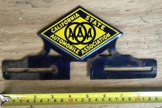 1940s California State Automobile Association Aaa License Plate Topper Vintage
