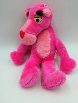 Pink Panther Plush Cat Stuffed Animal Cartoon Toy Mighty Star 1980 Vintage 1