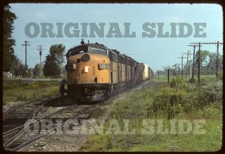 Orig 1976 Slide - Milwaukee Road Milw F9a 126a Sagola Mi Michigan Railroad