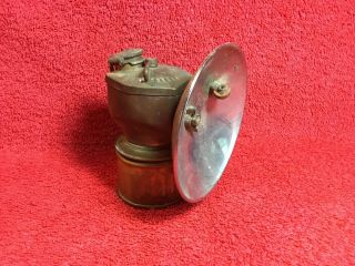 Vintage Brass Justrite Carbide Miners Lamp Patent No.  115123