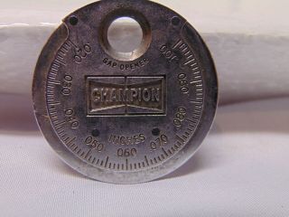 Vintage Champion Keychain W/ Inches Millimeters Taper Gap Gauge On It Ct481 Usa