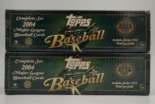 2 X 2004 Topps Major League Baseball Complete Set Series 1 & 2