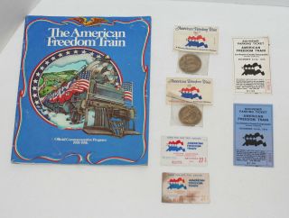 The American Freedom Train - Program,  Coins & Tickets - 1975 1976 - Twin Towers