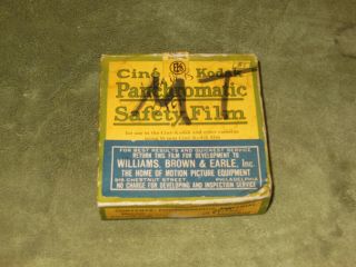 Vintage Cine - Kodak Panchromatic Safety Film Box & Reel 16mm / 1933