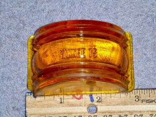 Vintage Yankee 75 Amber Front Or Side Marker Light Lens Glass