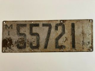 1912 1913 1914 Minnesota License Plate Scarce Steel " Minn " Issue All