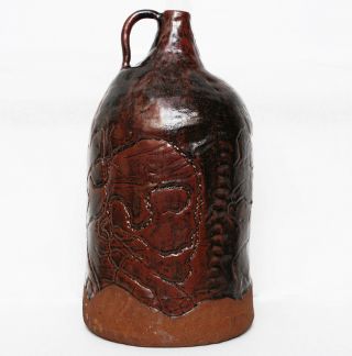 Vintage Mid Century Modern / Brutalist Ceramic Jug - Studio Pottery - Folk Art 2
