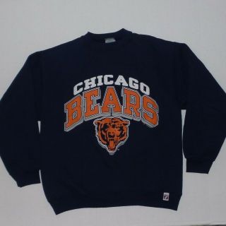 Vintage 1990 Logo 7 Chicago Bears Sweatshirt Crewneck Sz Xl Made In Usa