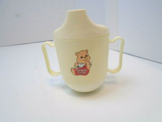 Vtg Tommee Tippee Trainer Sippy Cup Weighted Bottom Trainer Lid Made In Usa