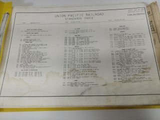 Vtg Union Pacific Railroad Engineering Standards Book Folder 1990 Drawings Specs 2
