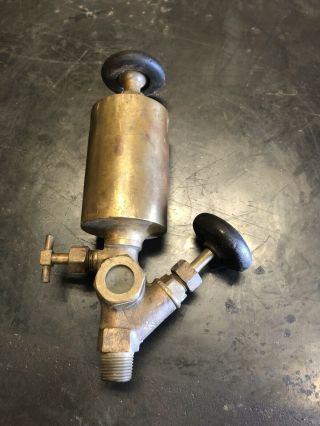 Antique Brass Detroit Lubricator Oiler Hit Miss Steam Engine