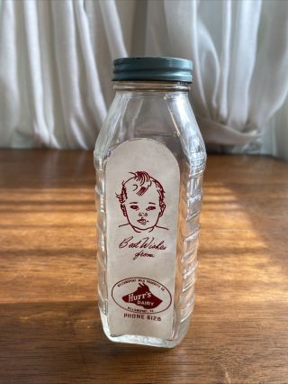 Vintage Baby Bottle Bank Best Wishes From Hurrs Dairy Williamsport Pa