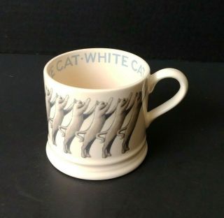 Emma Bridgewater " White Cat " Baby Mug Pottery England Vintage